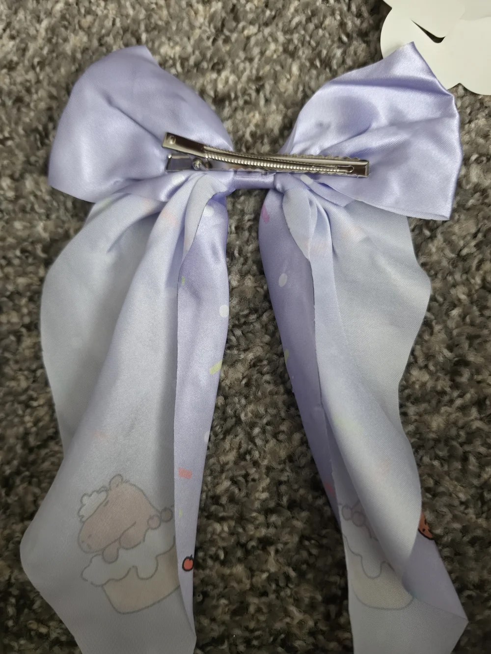 Fashion Jewelry Lavender Cupcake Bear Hair Bows